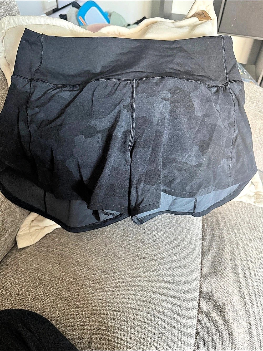 lululemon Speed Up Short Camo Athletic Shorts Black Size 6